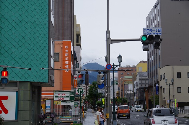 松本市街地から見える美ヶ原